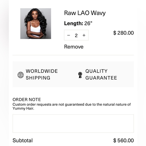 Raw LAO Wavy YUMMY BRAND ** 
WEFT EXTENSIONS
Pricing for (2) 26” bundles - Picture 2 of 9